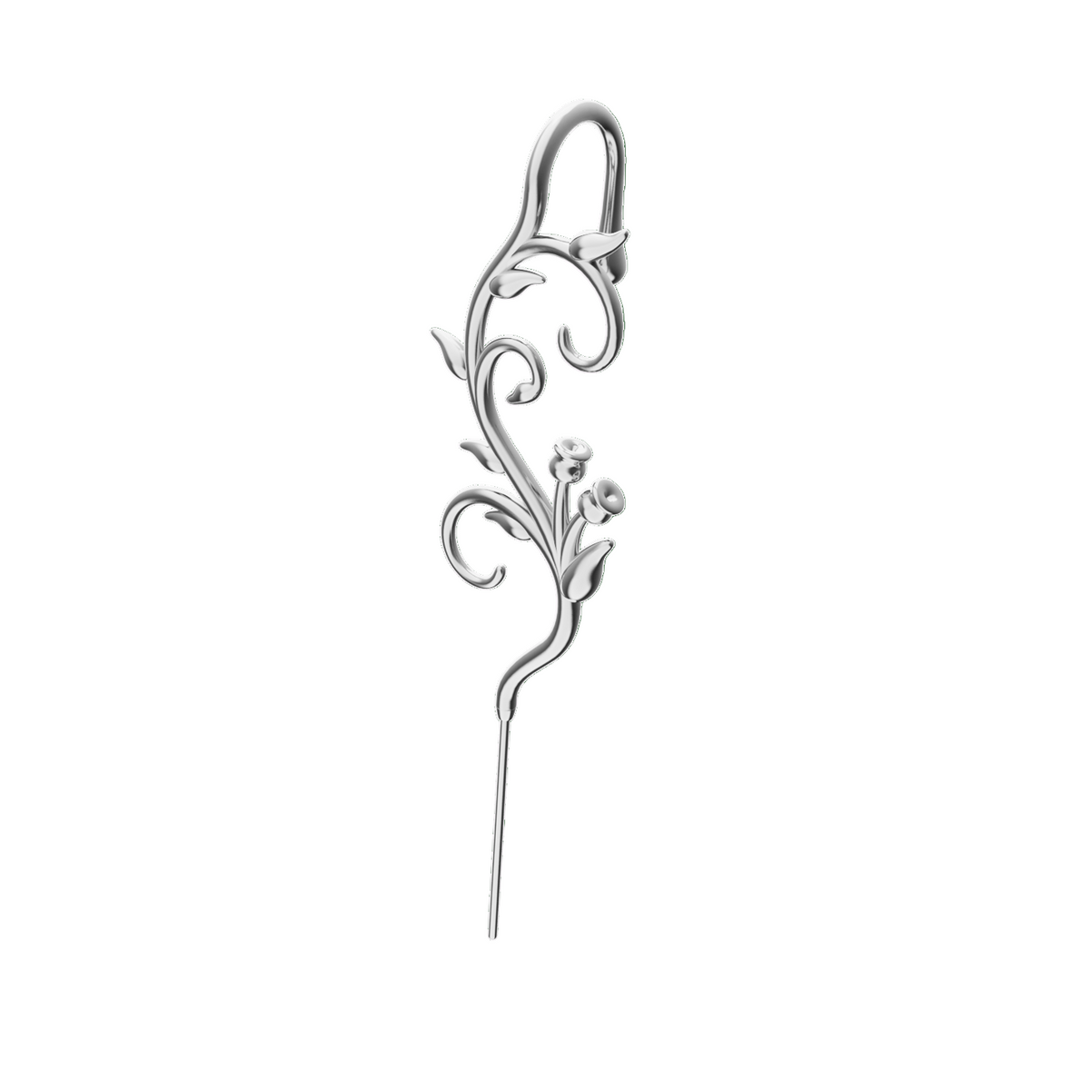 Enchanted Vine ear cuff in silver, single