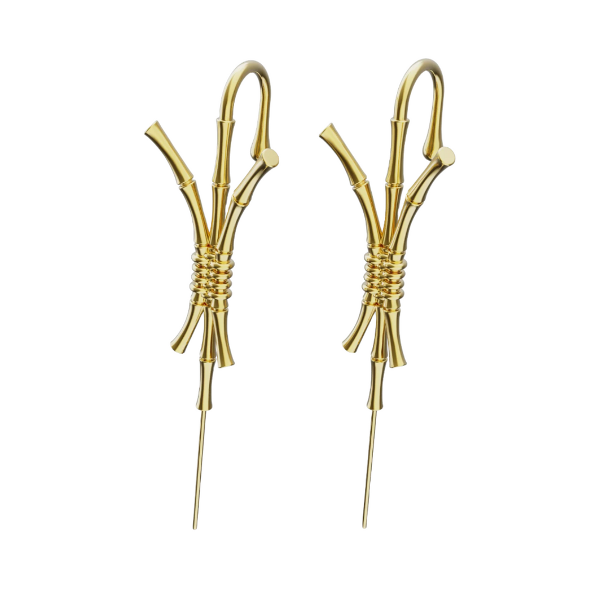 Ward of Protection ear cuffs in gold, a pair