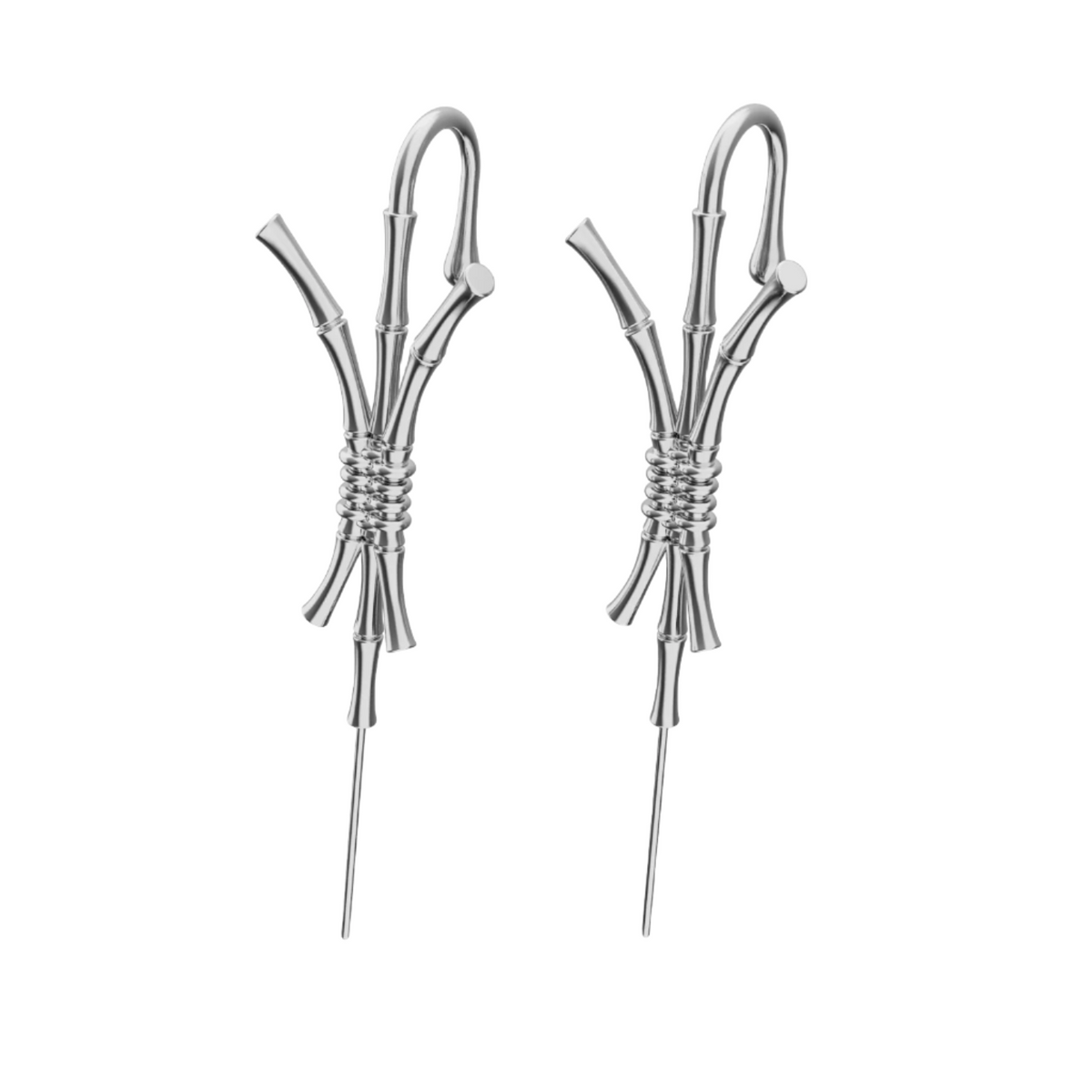 Ward of Protection ear cuffs in silver, a pair