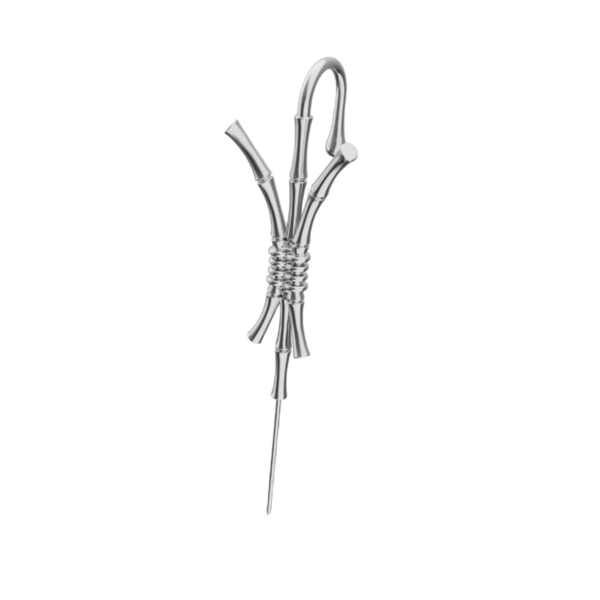 Ward of Protection ear cuff in silver, single