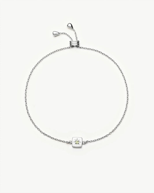 Avaline August Birthstone Slider Bracelet