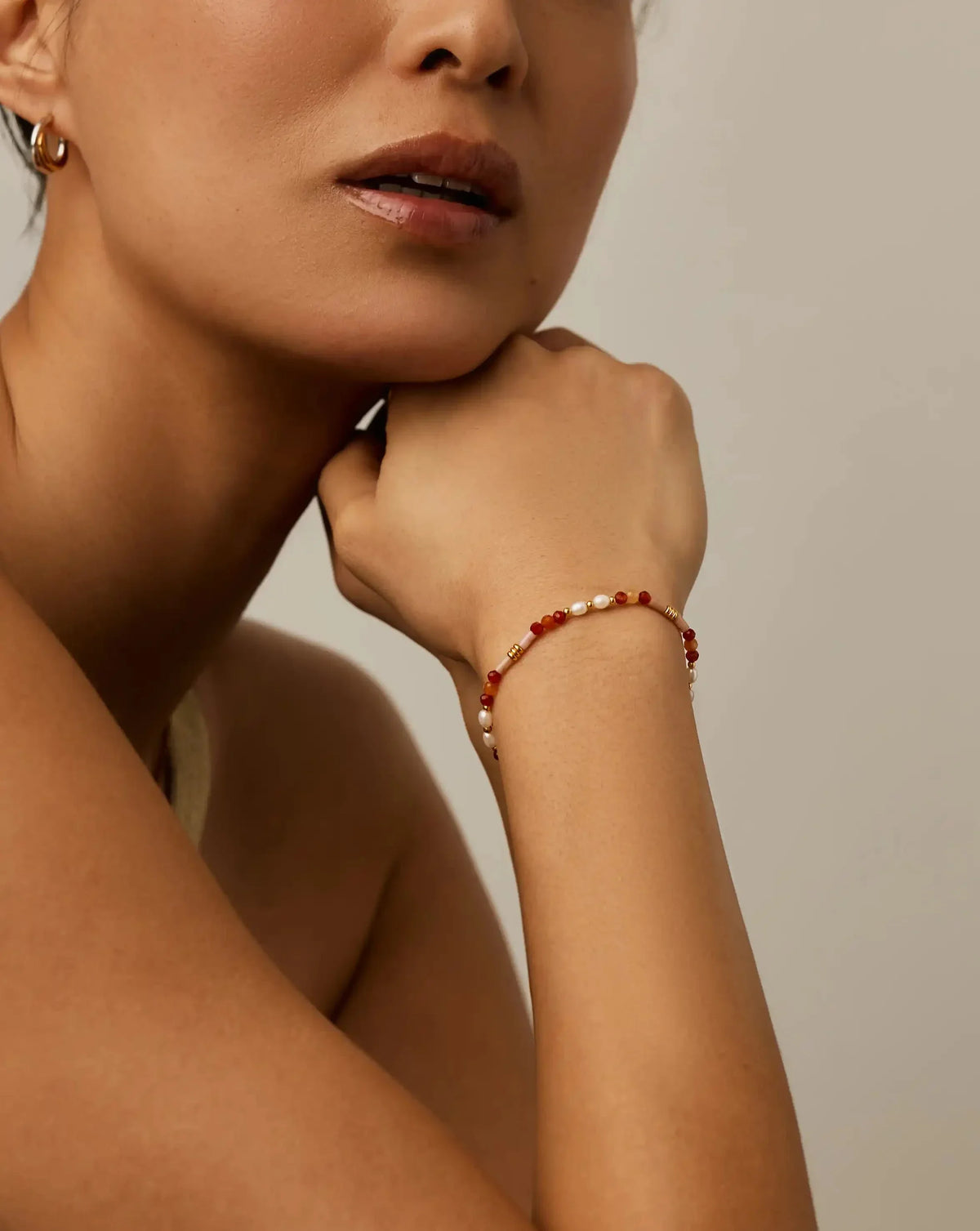 Avaline Beaded Gemstone & Pearl Bracelet