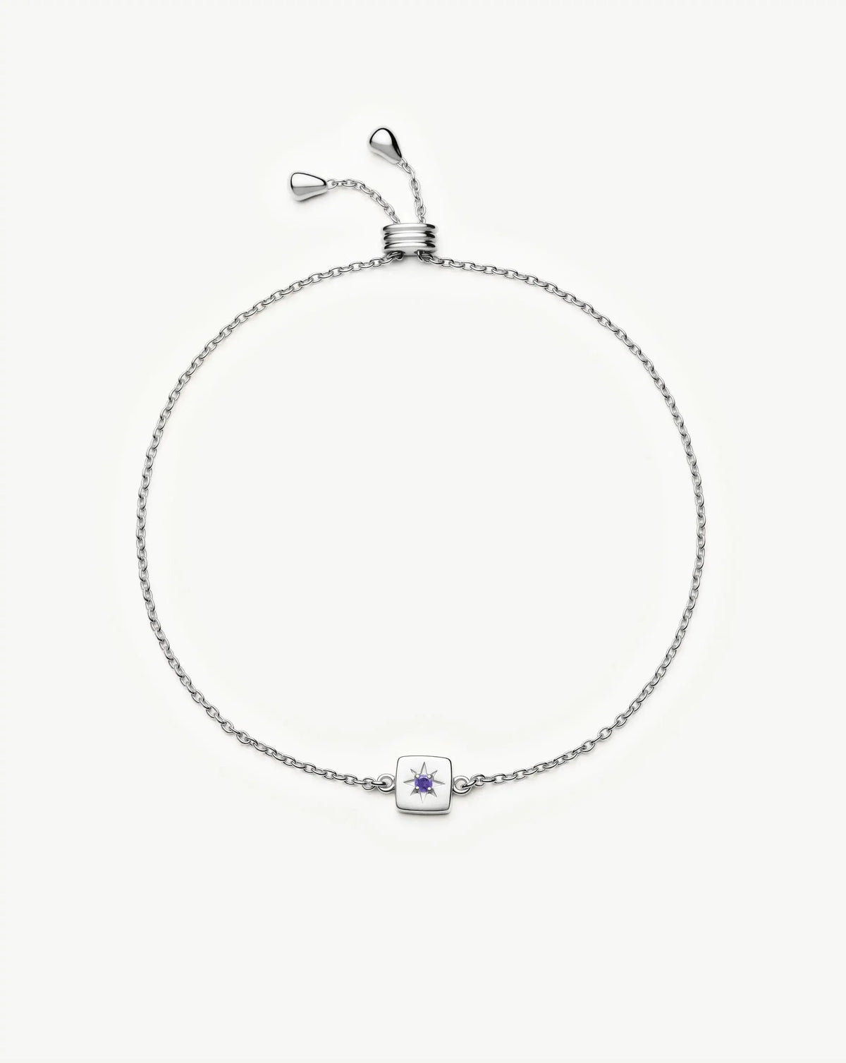 Avaline Feburary Birthstone Slider Bracelet