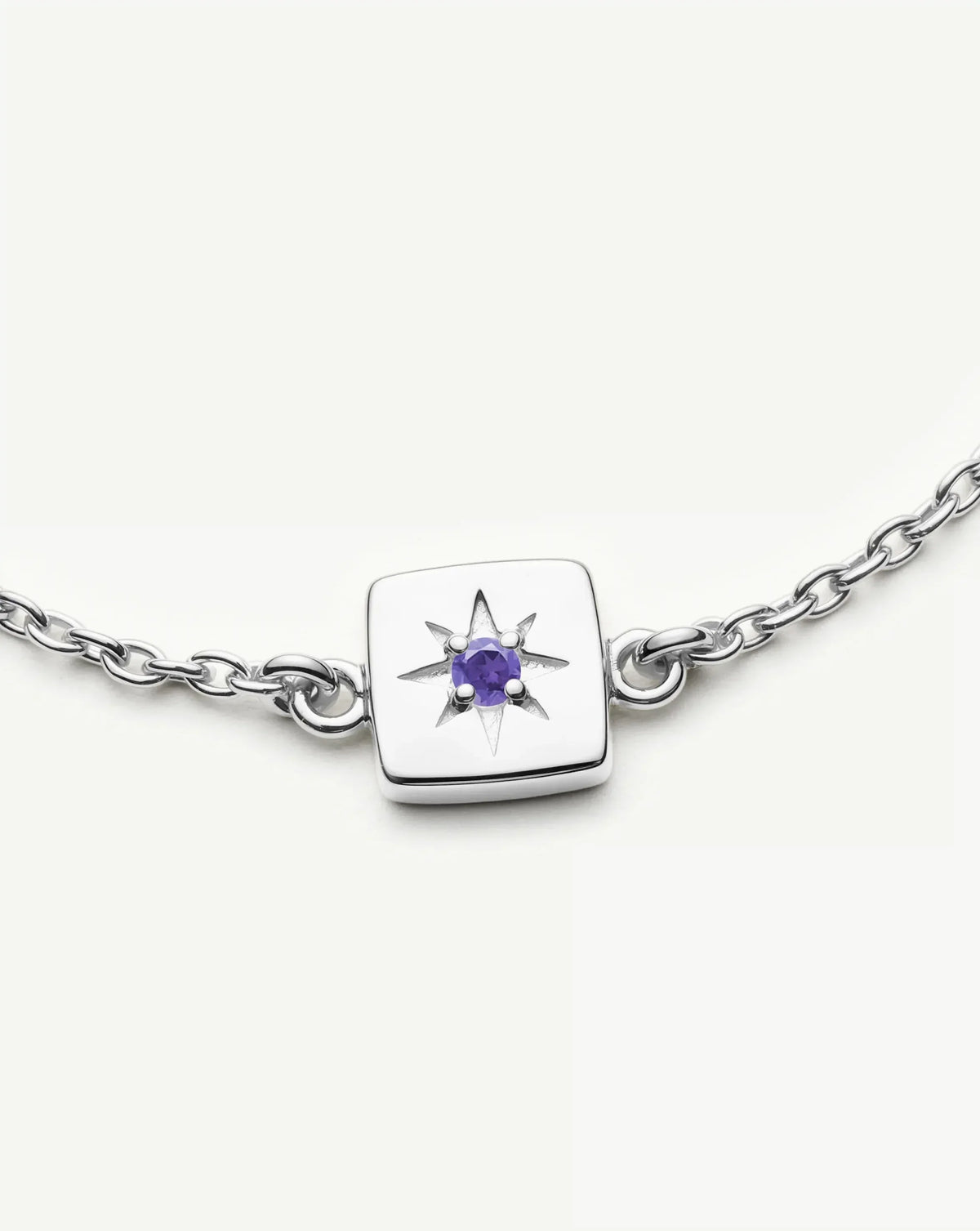 Avaline Feburary Birthstone Slider Bracelet