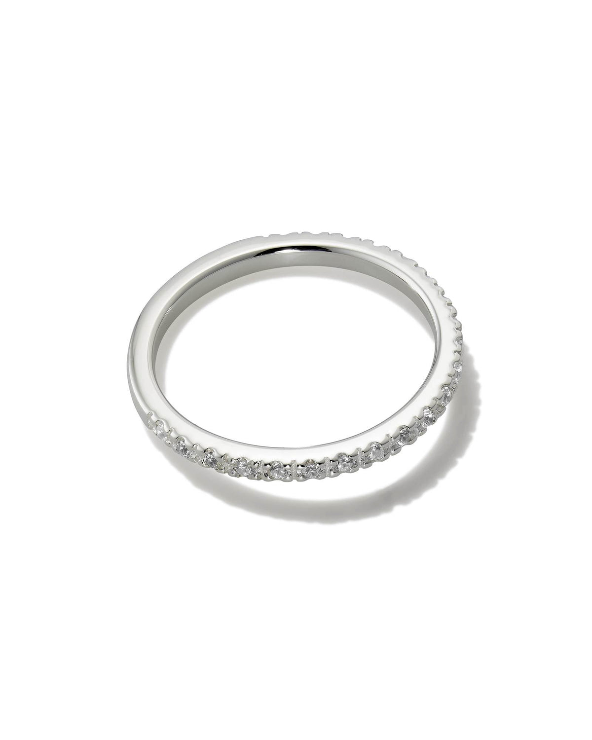 Avaline Arynn Sterling Silver Band Ring in White Sapphire