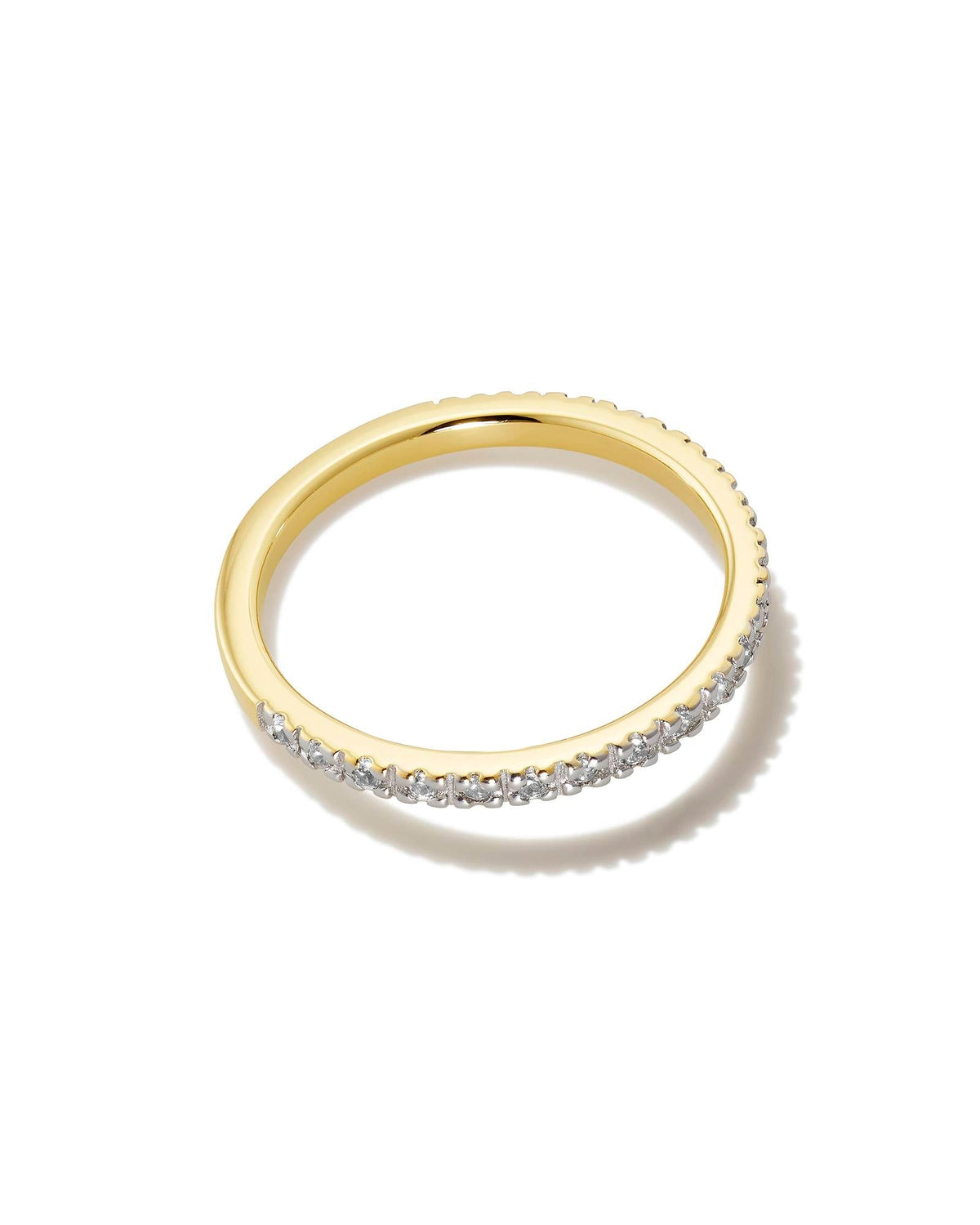 Avaline Arynn Sterling Silver Band Ring in White Sapphire