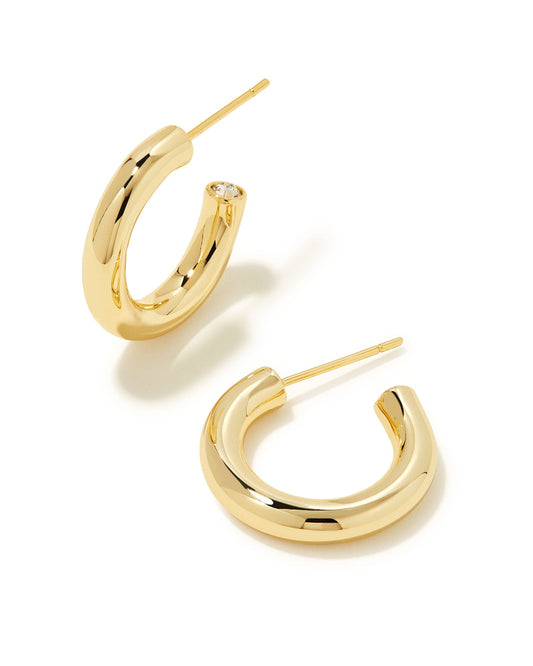 Avaline Colette Huggie Earrings in Silver