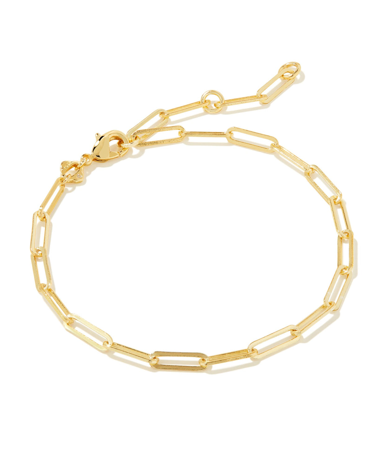 Avaline Courtney Paperclip Bracelet in Gold