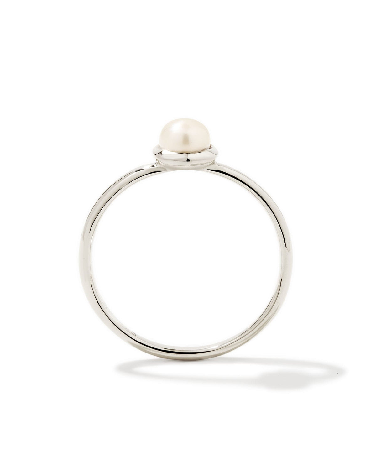Avaline Davie Pearl 18k Gold Vermeil Band Ring in Freshwater Cultured Pearl