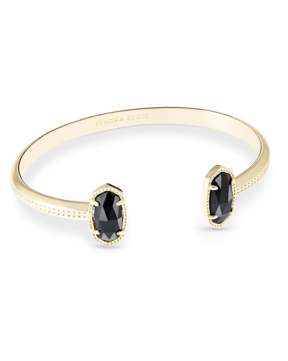Avaline Elton Gold Cuff Bracelet in Ivory Mother-of-Pearl