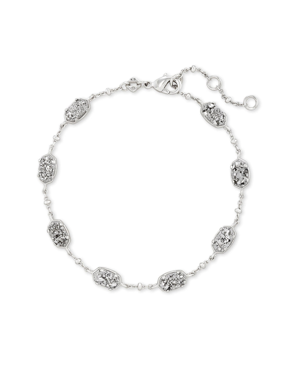 Avaline Emilie Gold Chain Bracelet in Iridescent Drusy