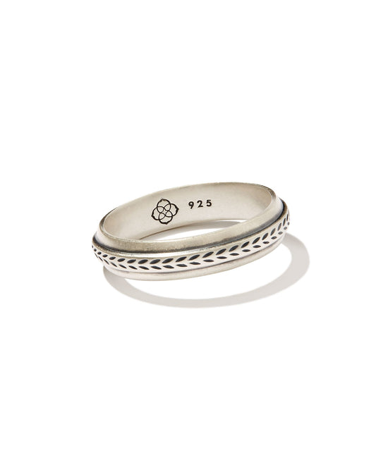 Avaline Hicks Band Ring in Oxidized Sterling Silver