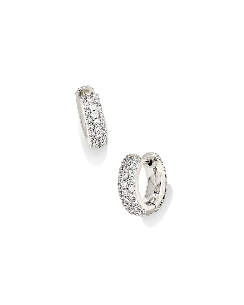 Avaline Mikki Pave Huggie Earrings in Gold