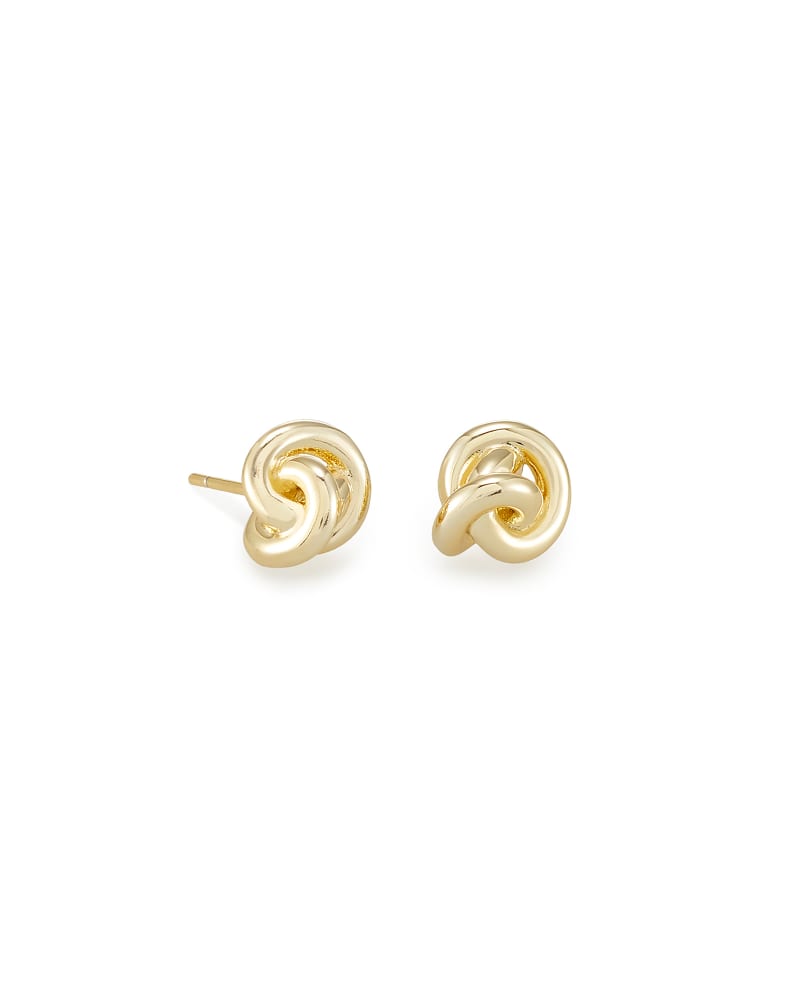 Avaline Presleigh Love Knot Stud Earrings in Gold