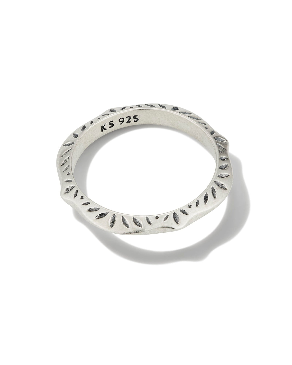 Avaline Sophee Band Ring in Oxidized Sterling Silver