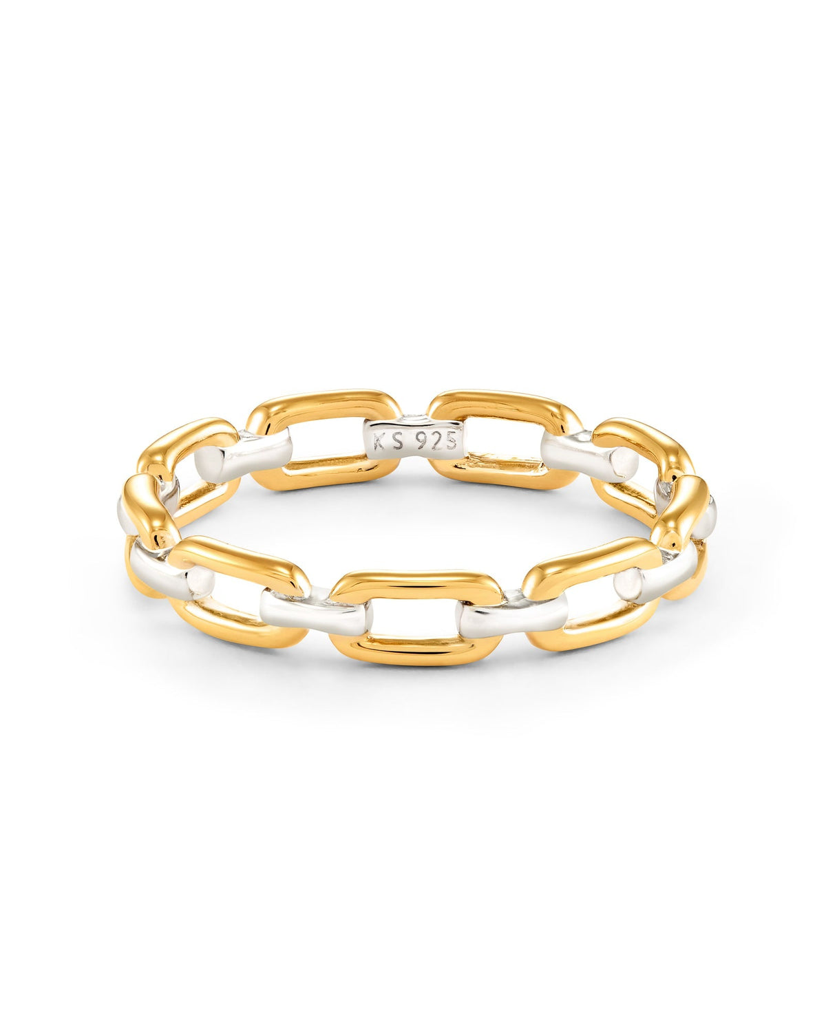 Avaline Wren Band Ring in Mixed Metal