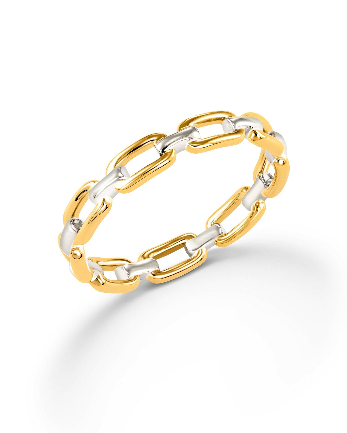 Avaline Wren Band Ring in Mixed Metal