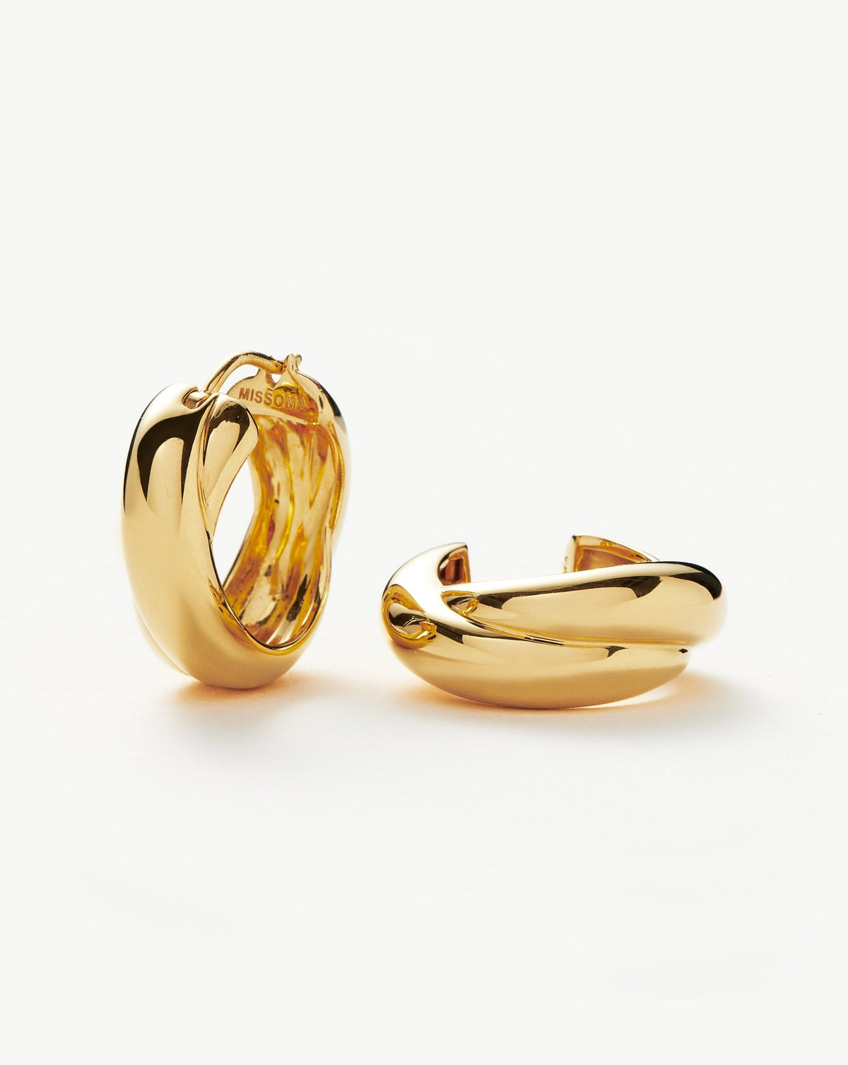 Avaline Lucy Williams Chunky Medium Entwine Hoop Earrings