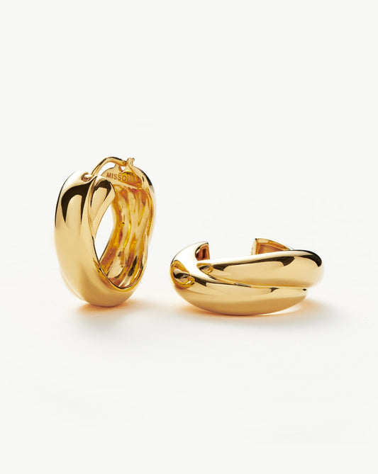Avaline Lucy Williams Chunky Medium Entwine Hoop Earrings