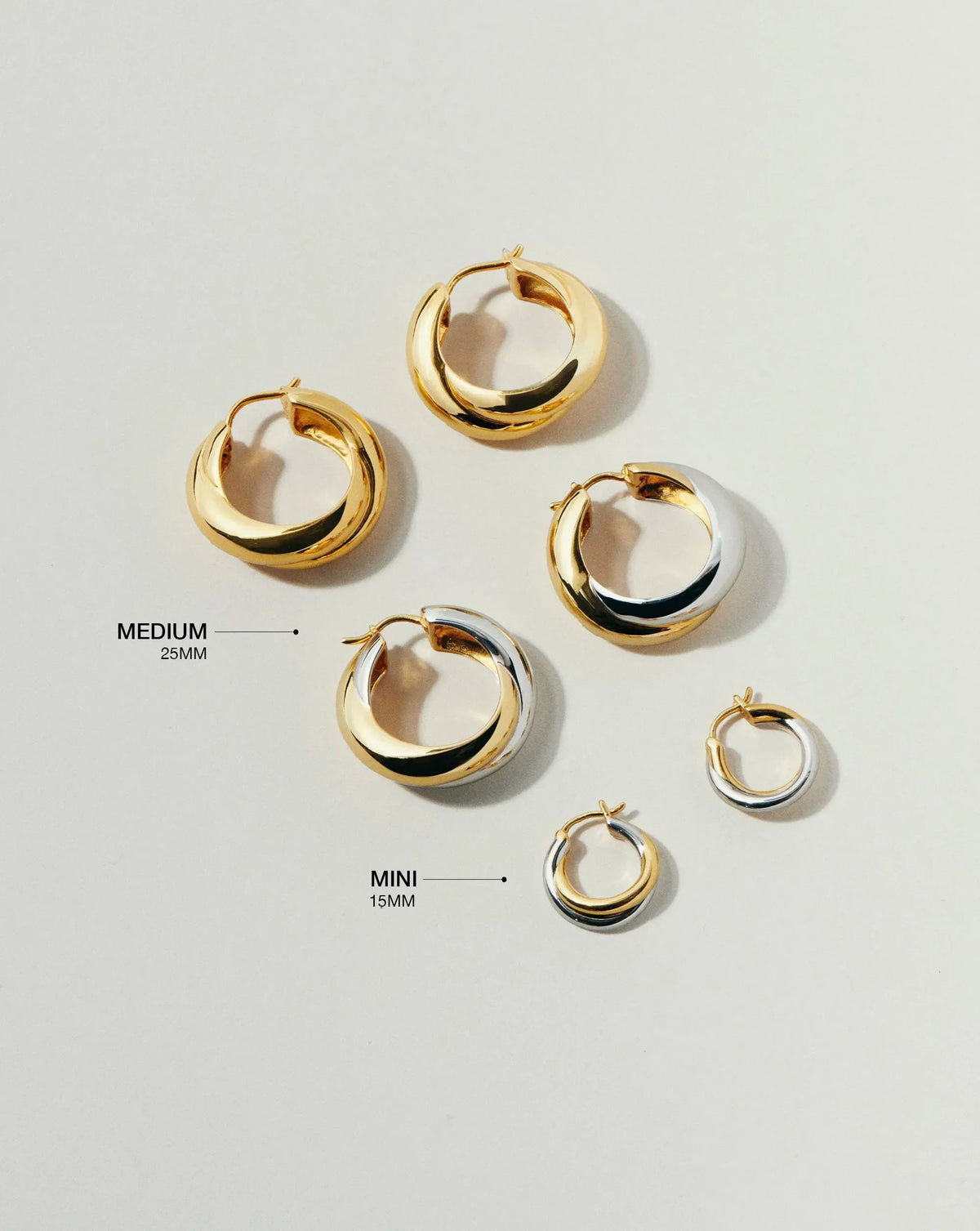 Avaline Lucy Williams Chunky Medium Entwine Hoop Earrings