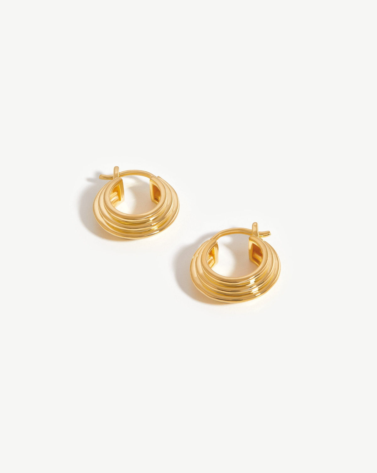 Avaline Lucy Williams Small Ridge Hoop Earrings