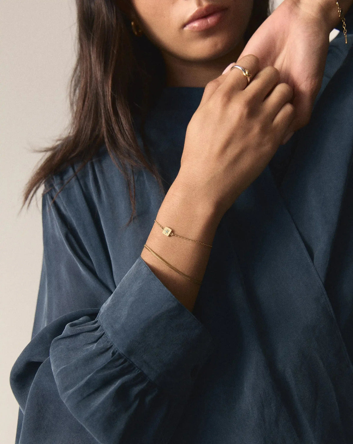 Avaline March Birthstone Slider Bracelet