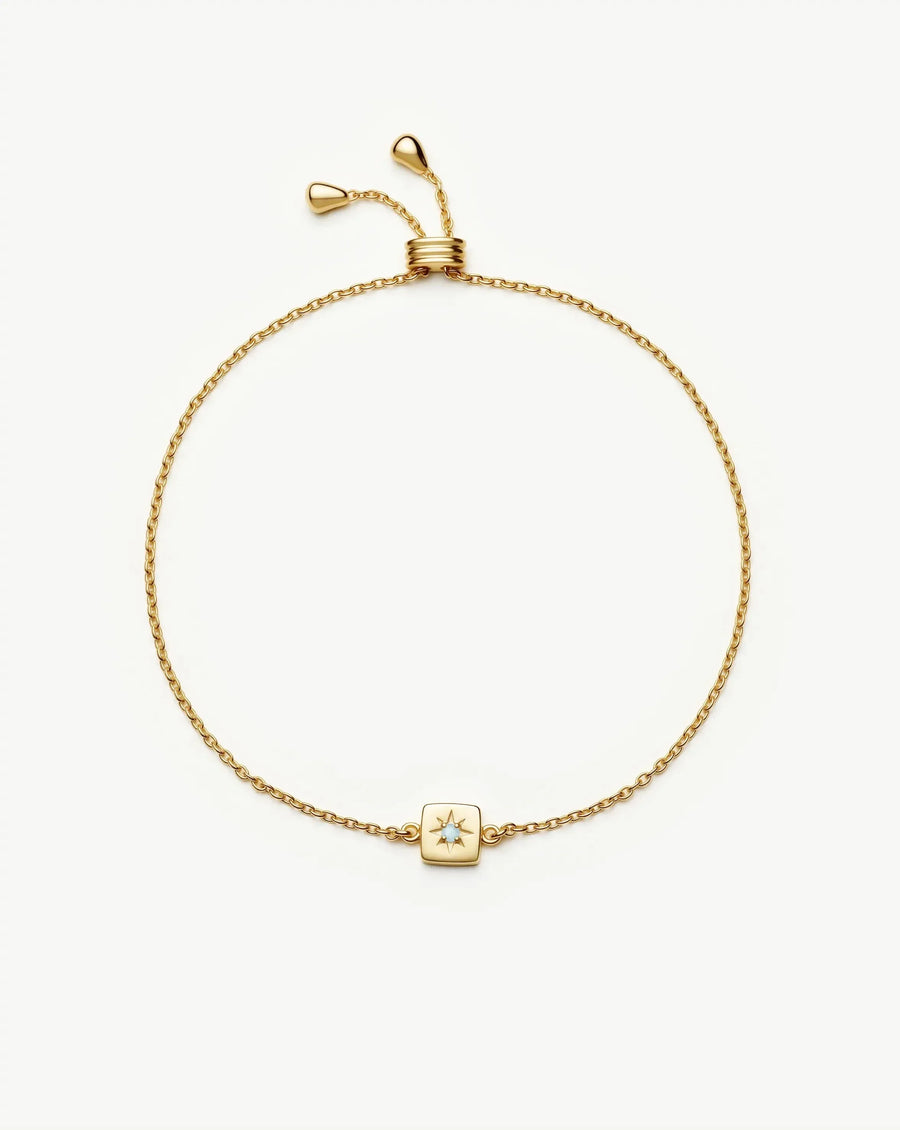 Avaline March Birthstone Slider Bracelet