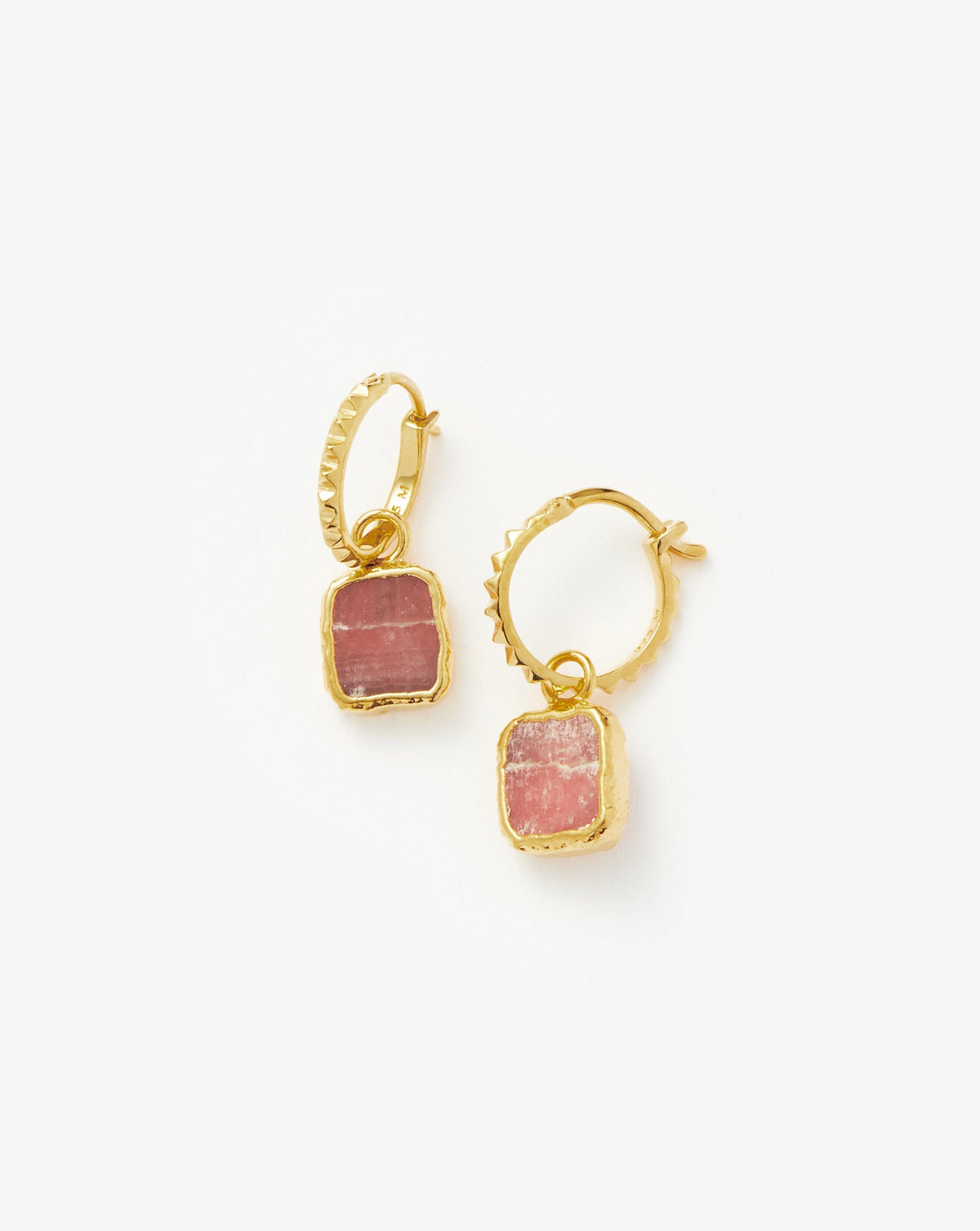 Avaline Mini Pyramid Charm Hoop Earrings