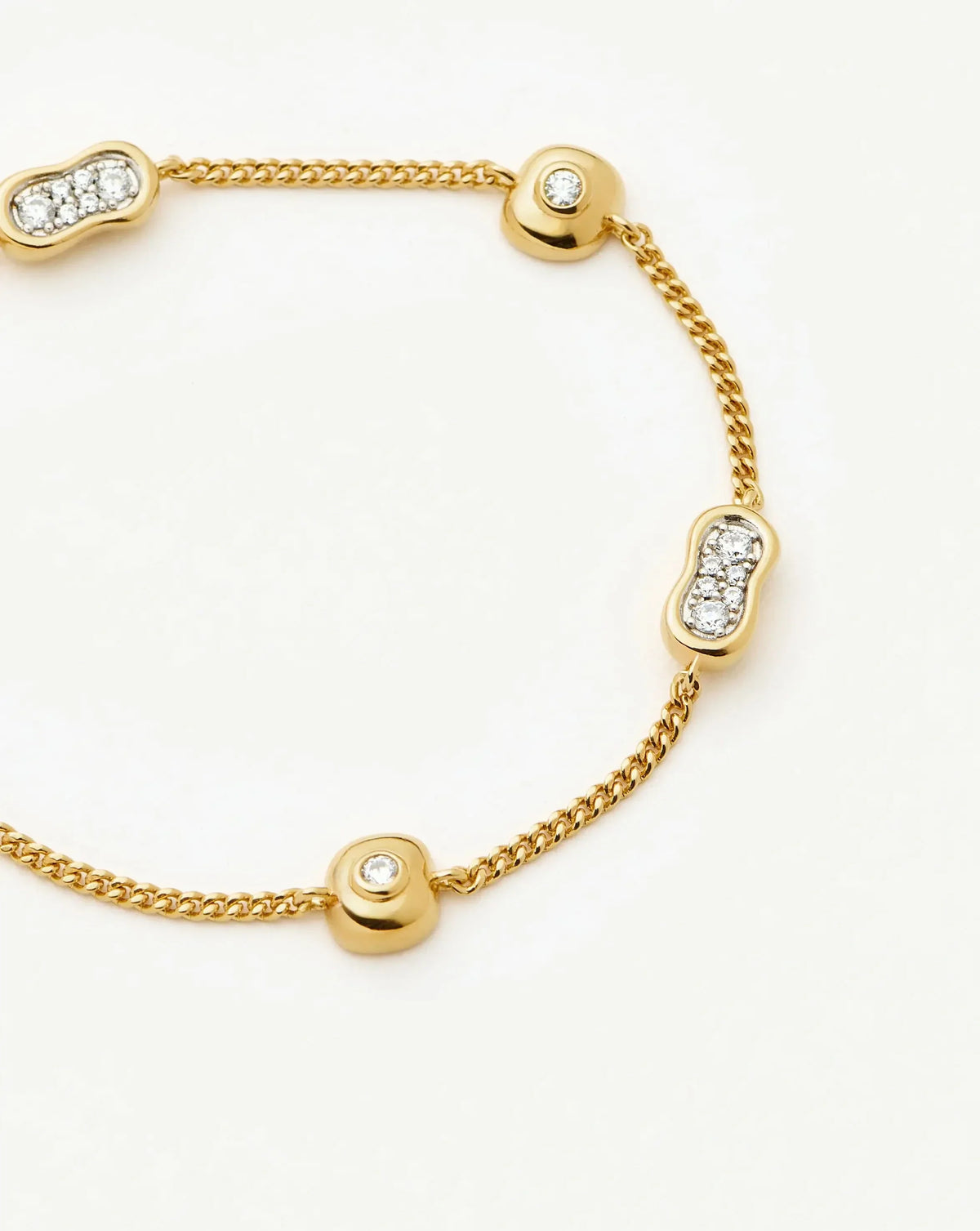 Avaline Molten Pavé Multi Charm Bracelet
