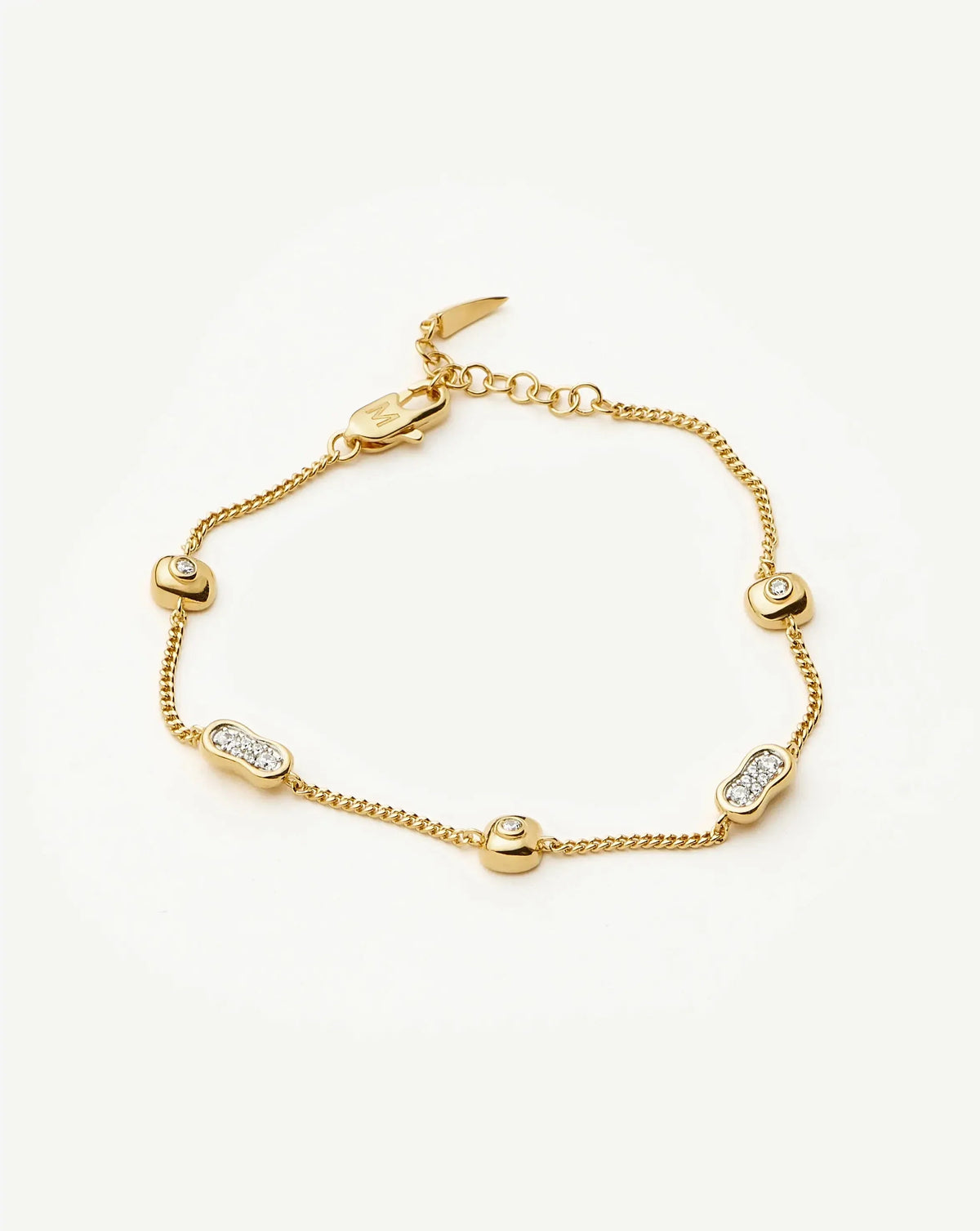 Avaline Molten Pavé Multi Charm Bracelet