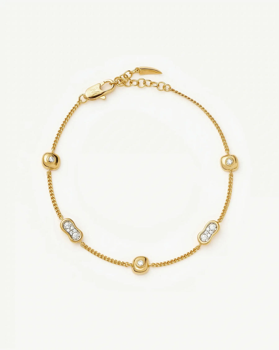 Avaline Molten Pavé Multi Charm Bracelet