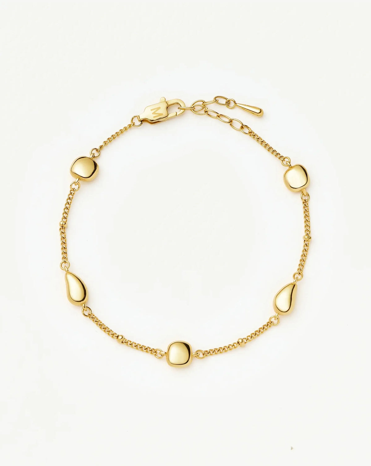 Avaline Molten Teardrop Multi Charm Bracelet