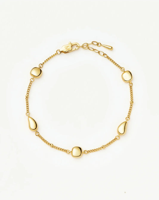 Avaline Molten Teardrop Multi Charm Bracelet