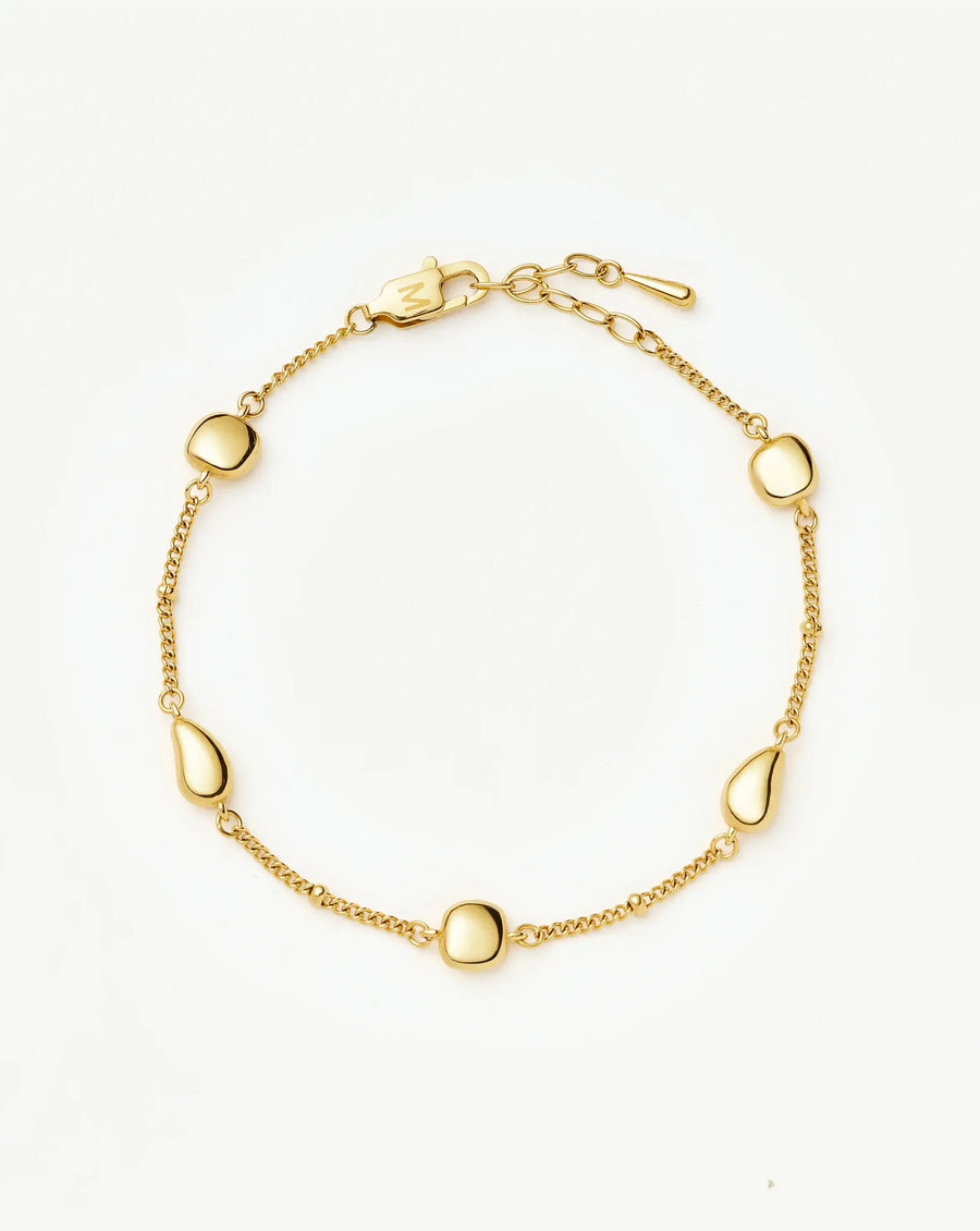 Avaline Molten Teardrop Multi Charm Bracelet