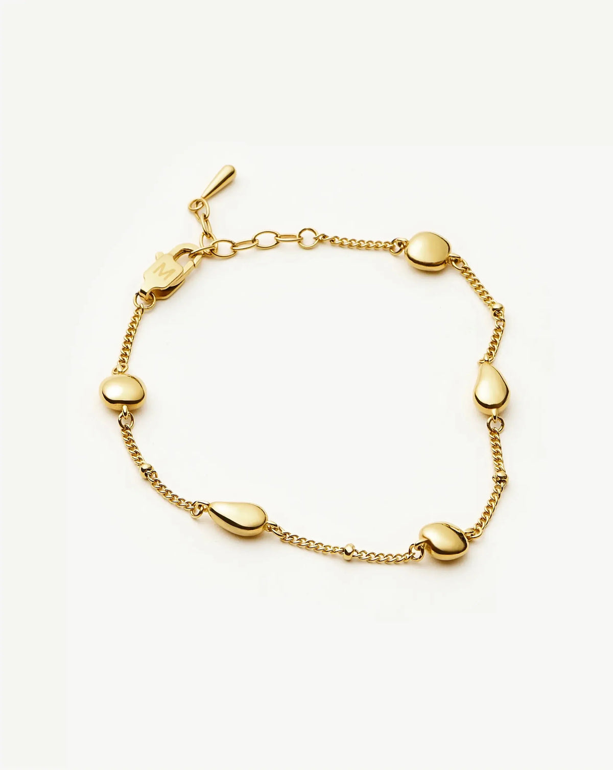 Avaline Molten Teardrop Multi Charm Bracelet
