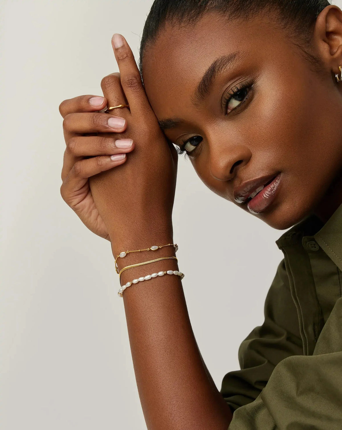Avaline The Pearl-fect Trio Bracelet Set