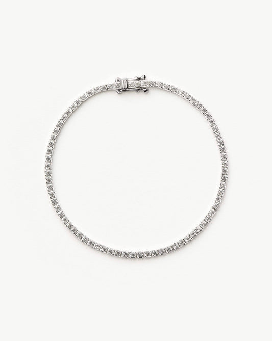 Avaline Solid Gold Diamond Tennis Bracelet