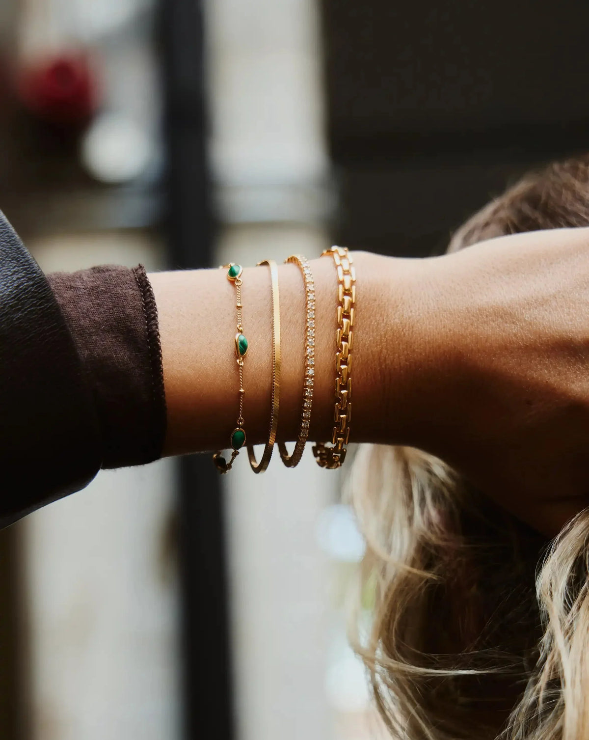 Avaline Timepiece Link Chain Bracelet