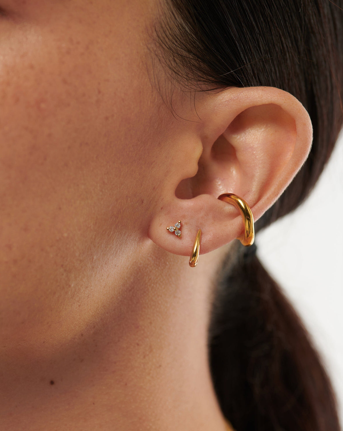 Avaline Trinal Stud Earrings
