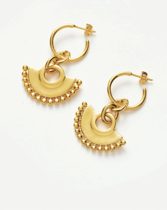 Avaline Zenyu Fan Chandelier Hoop Earrings